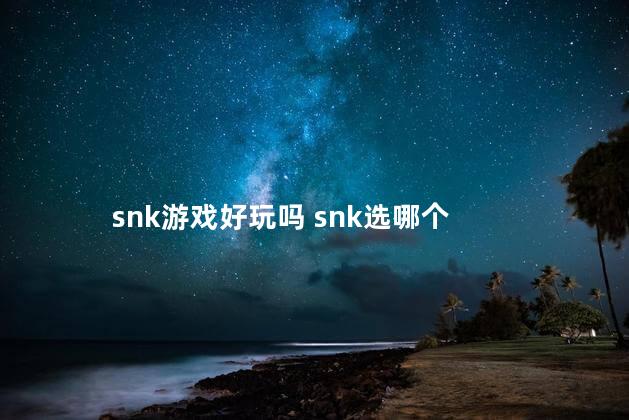 snk游戏好玩吗 snk选哪个